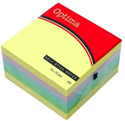 Optima Öntapadós jegyzet OPTIMA 76x76mm pasztell 400 lap - papiriroszerplaza
