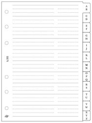 SATURNUS Gyűrűs kalendárium betét SATURNUS L315/F telefonregiszter fehér lapos - papiriroszerplaza