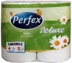 Perfex Toalettpapír PERFEX Deluxe 3 rétegű 4 tekercses kamilla - papiriroszerplaza