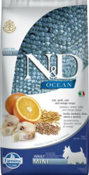 N&D Ocean tőkehal, tönköly, zab&narancs adult mini 7kg (PND0700044)