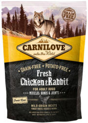 Carnilove Fresh Adult Dog Chicken & Rabbit Muscles, Bones & Joints- Csirke és Nyúl Hússal 1, 5kg (CL170867)