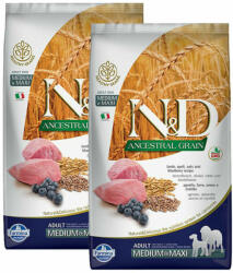 N&D Adult Medium & Maxi Lamb & Blueberry 2x12 kg