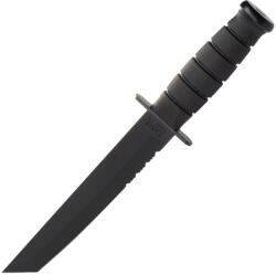 KA-BAR Black Tanto Knife Hard Plastic Sheath, serrated edge 1245 (KB-1245)