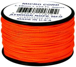 Atwood Rope Mfg ARM 100 MICROCORD 1, 18mm. 125' Neon Orange MS17-NEON ORANGE (MS17-NEON ORANGE)
