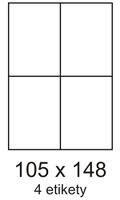 Labels Címkék 105x148, 5mm 4 címke 100 lapos lapon Címkék (EL/MF-4L105x148,5)