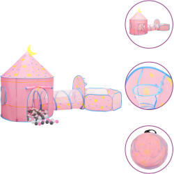 vidaXL Cort de joacă pentru copii cu 250 bile, roz, 301x120x128 cm (3107738) - vidaxl
