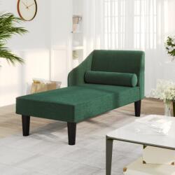 vidaXL Șezlong cu suport, verde închis, material textil (340730) Canapea