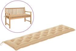 vidaXL Pernă bancă de grădină, bej, 200x50x7 cm, material oxford (314983)