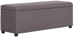 vidaXL Bancă cu compartiment de depozitare gri taupe 116 cm, poliester (281326) - vidaxl