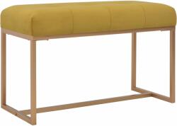 vidaXL Bancă, muștar, 80 cm, catifea (247556) - vidaxl