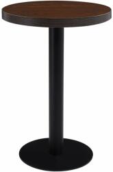 vidaXL Masă de bistro, maro închis, 60 cm, MDF (286422)