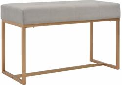 vidaXL Bancă, gri, 80 cm, catifea (247558) - vidaxl