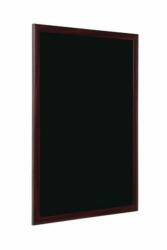  Krétás információs tábla, fekete felület, 45x60 cm, cseresznyefa színű keret (VVBI03) (PM0415652-003)