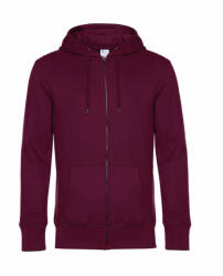 B&C Collection Férfi kapucnis hosszú ujjú pulóver B and C KING Zipped Hooded XL, Sötét Cherry