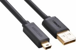 UGREEN UG-10353 USB-A apa - Mini USB-B apa 2.0 Adat és töltőkábel - Fekete (0.25m) (10353)