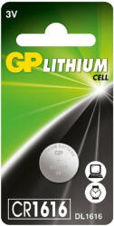 GP Batteries Baterii litiu GP Lithium CELL CR1616, 3V, blister 1 buc (GPPBL1616027)