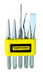 Topmaster Professional Set 5 dalti/punctatoare Topmaster, 3-12 mm, otel crom-vanadiu (499998)