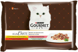 Gourmet Gourmet Pachet mixt de testare 4 x 85 g - A La Carte: Pui, păstrăv, vită, cod