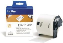 Brother DK-11202 elővágott öntapadós címke 300db/tekercs 62mm x 100mm White DK11202 (DK11202)