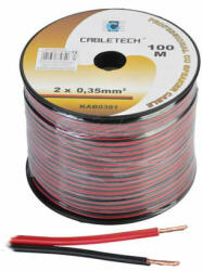 Cabletech CABLU DIFUZOR CUPRU 2X0.35MM ROSU/NEGRU 100M EuroGoods Quality
