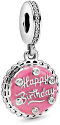 Pandora Moments Rózsaszín születésnapi torta ezüst függő charm - 798888C01 (798888C01)