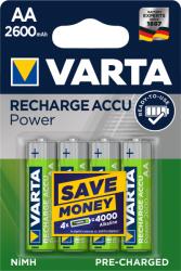 VARTA Elem tölthető akku AA ceruza 2600 mAH Power 4 db/csomag, Varta (35041)
