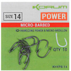 Korum Xpert power micro barbed hooks - size 12 (KHXPB/12)