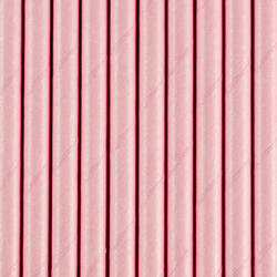 PartyDeco S. r. o Szívószál papírból, light pink