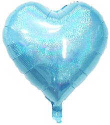 Balloons4party Balon folie inima holograma bleu 45 cm - articole-petreceri - 7,99 RON