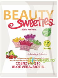 BeautySweeties Jeleuri Gumate Coronite cu 15% Piure si Suc de Fructe Coenzima Q10 si Biotina 125g