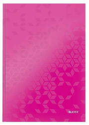 Leitz Beíró, A4, kockás, 80 lap, keményfedeles, LEITZ "Wow", rózsaszín (E46261023) - onlinepapirbolt