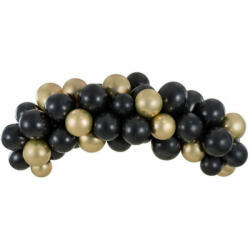  Set ghirlanda 60 baloane - Negru si Auriu (HB-GBN2)