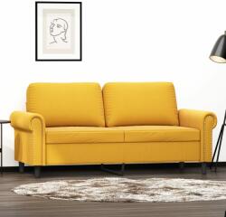 vidaXL Canapea cu 2 locuri, galben, 140 cm, catifea (349163) Canapea