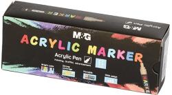 M&G Marker cu vopsea acrilica, varf rotund, 2mm, maron metalic, M&G APL976D9C2