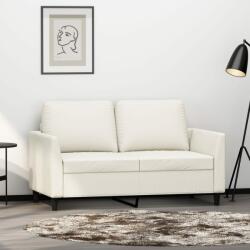 vidaXL Canapea cu 2 locuri, crem, 120 cm, piele ecologică (348912) Canapea
