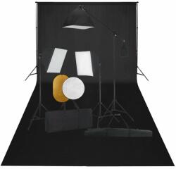 vidaXL Kit studio foto cu lumini softbox, fundal și reflector (3067068)