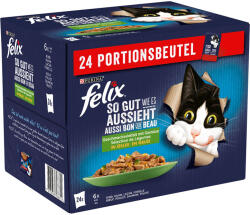 FELIX 24x85g Felix Fantastic hús- & zöldségválogatás nedves macskatáp