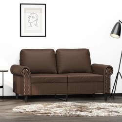 vidaXL Canapea cu 2 locuri, maro, 120 cm, piele ecologică (349121) Canapea
