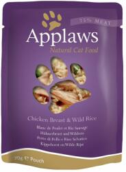 Applaws 12x70g Applaws csirke & vadrizs húslében nedves macskatáp