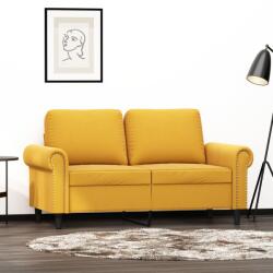 vidaXL Canapea cu 2 locuri, galben, 120 cm, catifea (349153) Canapea