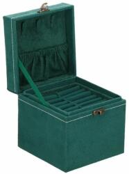 Springos Cutie pentru bijuterii, catifea, verde, 12x12x12 cm, Springos (HA1088) - mercaton
