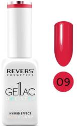 REVERS COSMETICS Lac de unghii Gellac 1 Step, Hybrid Effect, Non UV, Revers, 09 Rosu, 10 ml (RVGELAC09)