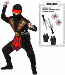 Widmann Piros ninja jelmez 140-es (w38567)