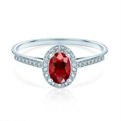 SAVICKI Inel Red Passion: aur alb, rubin - savicki - 7 891,00 RON