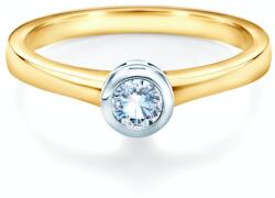 SAVICKI Inel de logodnă SAVICKI: aur bicolor, cu diamant - savicki - 3 609,00 RON