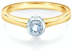 SAVICKI Inel de logodnă SAVICKI: aur bicolor, cu diamant - savicki - 3 075,00 RON