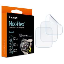 Spigen NEOFLEX képernyővédő fólia 3db (full screen, íves részre, tok barát) ÁTLÁTSZÓ Apple Watch Series 4 40mm (061FL25575)