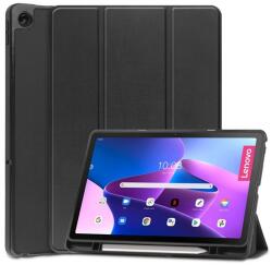 Gigapack Tok álló, bőr hatású (aktív FLIP, oldalra nyíló, TRIFOLD asztali tartó funkció, érintőceruza tartó) FEKETE Lenovo Tab M10 Plus (TB125) WIFI, Lenovo Tab M10 Plus (TB128) LTE (GP-126357)