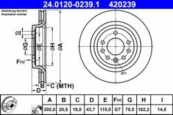 ATE Disc frana ATE 24.0120-0239.1 (24.0120-0239.1) - automobilus