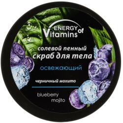 Energy of Vitamins Scrub de sare cu efect revigorant pentru corp „Blueberry Mojito - Vkusnye Sekrety Energy of Vitamins Body Scrub Salt 250 ml